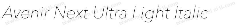 Avenir Next Ultra Light Italic字体转换